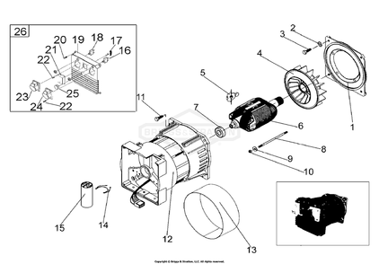 Part Location Diagram of 102425GS Briggs and Stratton Switch box blank